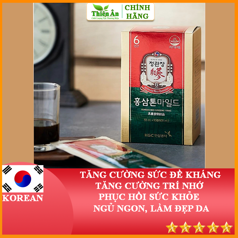 Nước Hồng Sâm Pha Sẵn KGC Cheong Kwan Jang Tonic Original 60 Gói x 50ml