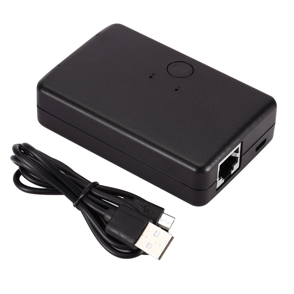 2In1 Out RJ45 Network Switch Box Ethernet Internet Adapter Hub Splitter For Computer Black