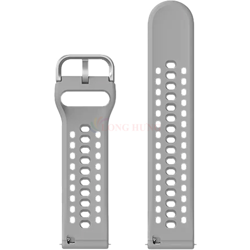 Dây đeo đồng hồ Amazfit Light Grey Sport Silicone Strap 22mm A2435S - Hàng chính hãng