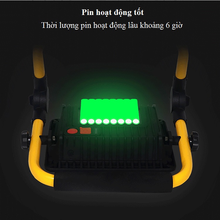 Đèn 120 led công suất lớn xách tay, để bàn đa năng tiện lợi siêu sáng tích hợp NLMT tiết kiệm điện năng W728