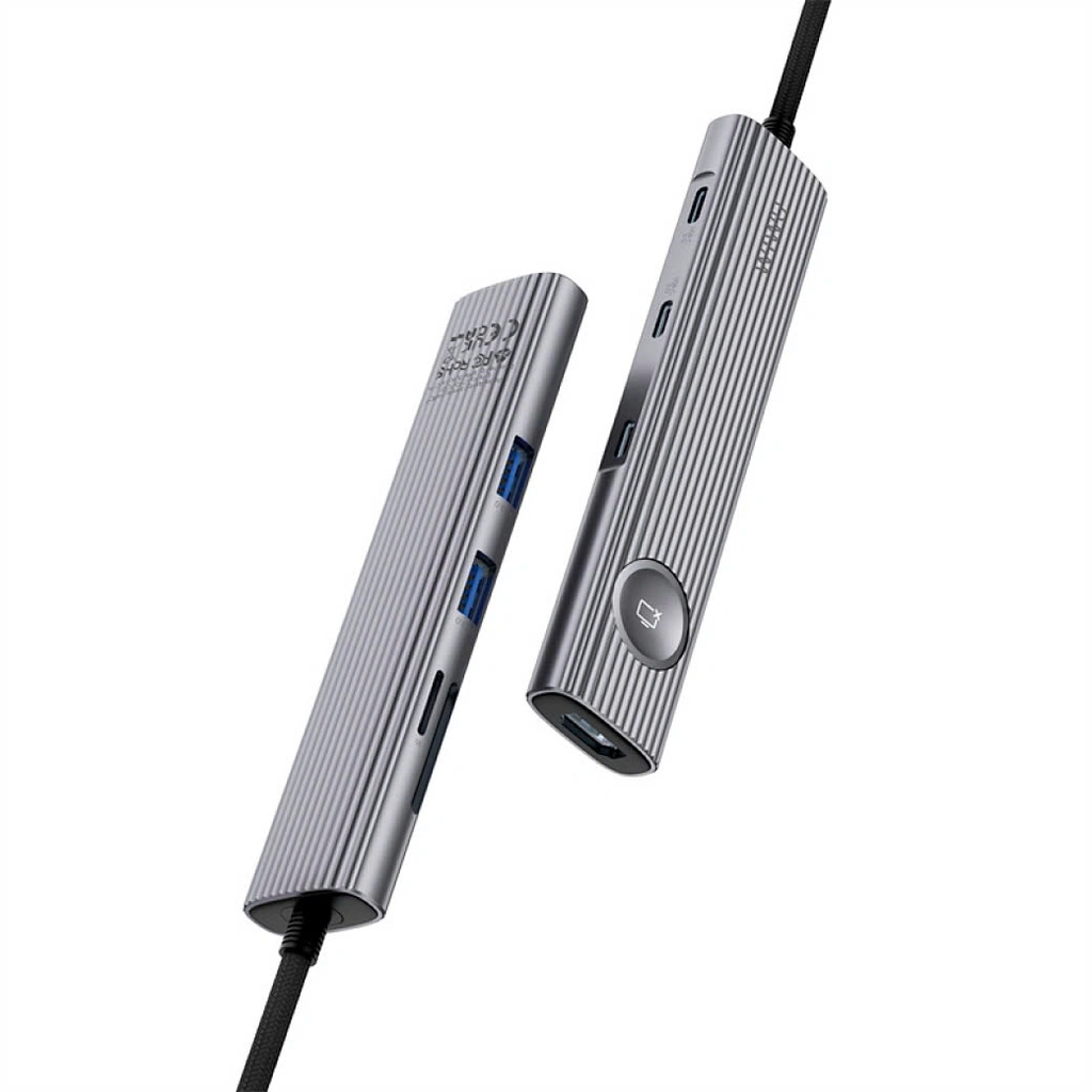 Hub Chuyển Đổi WI WU 8-IN-1 TYPE C WI-HB001 - Hàng Chính Hãng