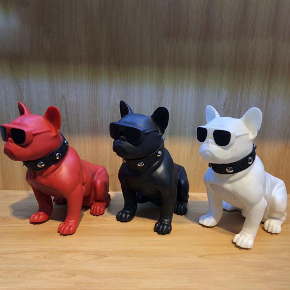 M11 Bulldog Shape Loa không dây tương thích Bluetooth Loa siêu trầm Quà tặng chống vỡ đa năng Loa máy tính Màu sắc: Trắng