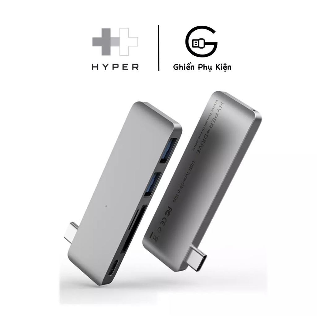 Cổng Chuyển HYPERDRIVE USB TYPE-C 5-IN-1 HUB WITH PASS THROUGH CHARGING FOR MACBOOK PRO &amp;amp; 12″ MACBOOK, SURFACE - Hàng Chính Hãng