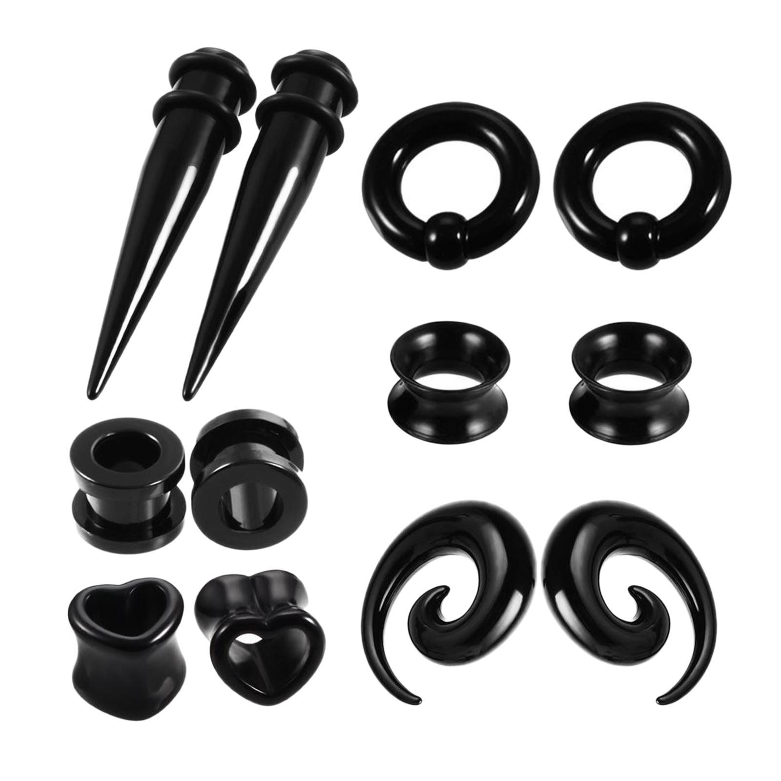 1 Set Ear Stretching Expander 6/8/10mm Tunnels Piercing Jewelry