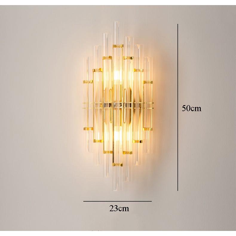 Đèn tường ZOSEN pha lê phong cách Bắc Âu sang trọng trang trí nhà cửa cao cấp - kèm bóng LED chuyên dụng.
