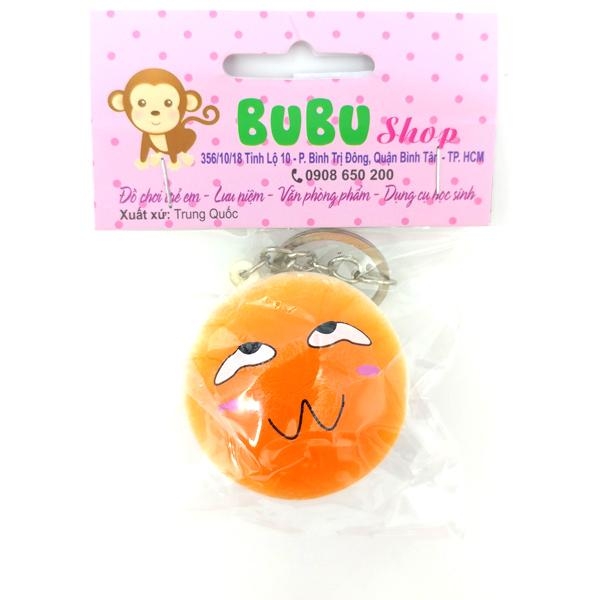 Móc Khóa Squishy Mini Emoji - Mẫu 1 - Màu Cam