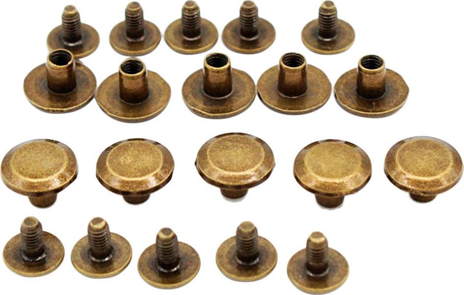 10 Cái Liên Kết Chicago Ốc Móng Tay Đinh Tán Đinh Nhọn cho TỰ LÀM Nghệ Thuật Thủ Công 10x5mm
