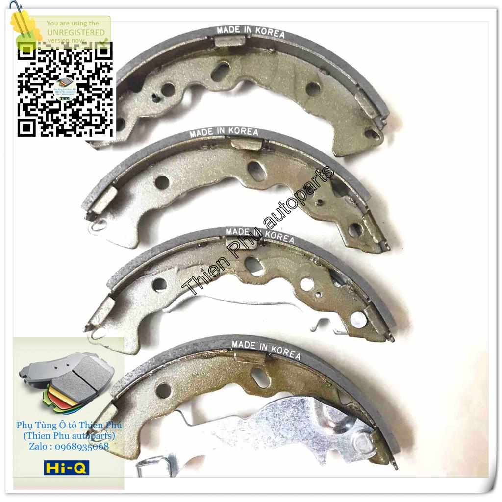 Má phanh chính hãng Hi-Q cho Hyundai i10 (2009 - 2013). - Guốc phanh sau. OEM Brake Shoe :