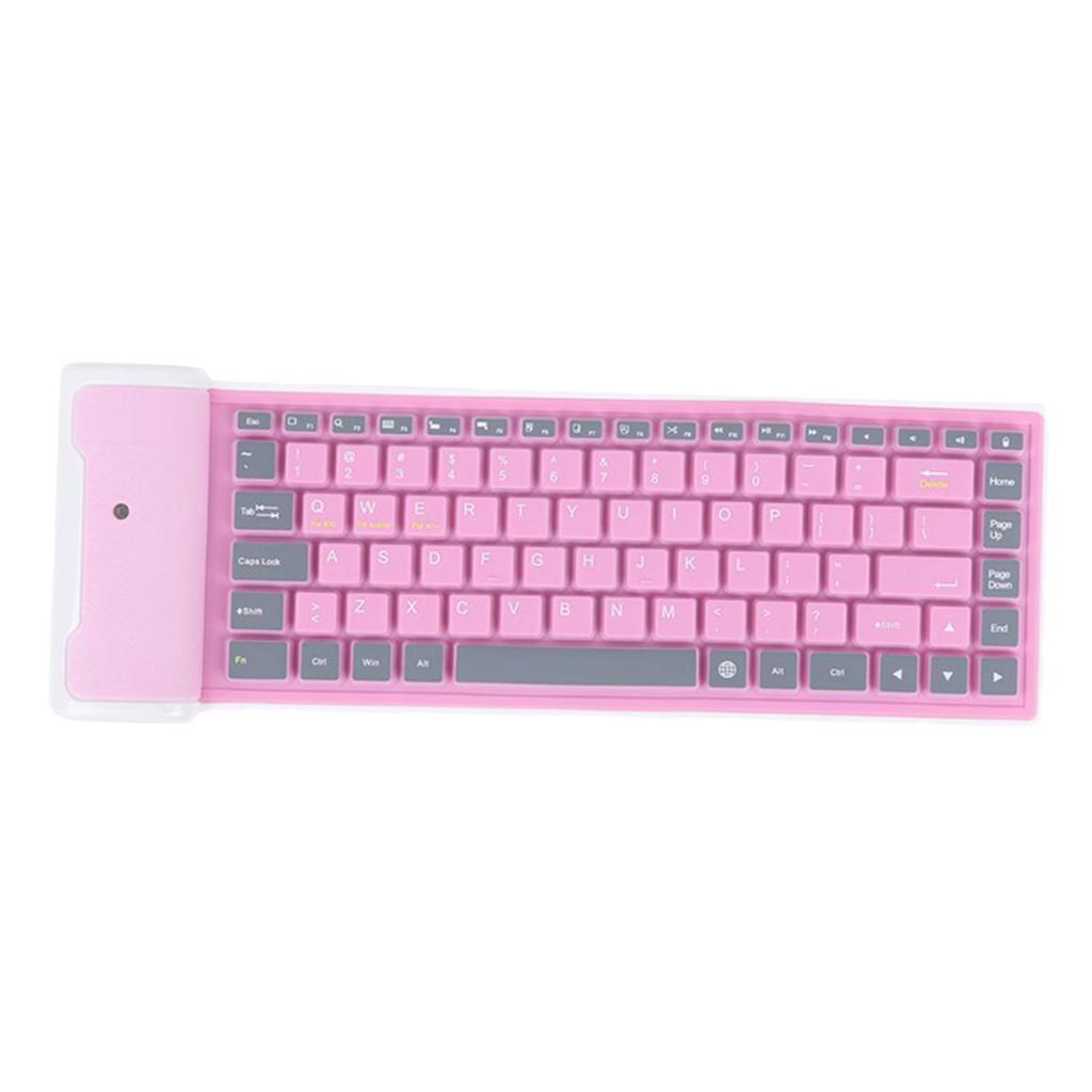 Wireless Keyboard Portable Flexible Anti-oil Dust- for Notebook Desktop