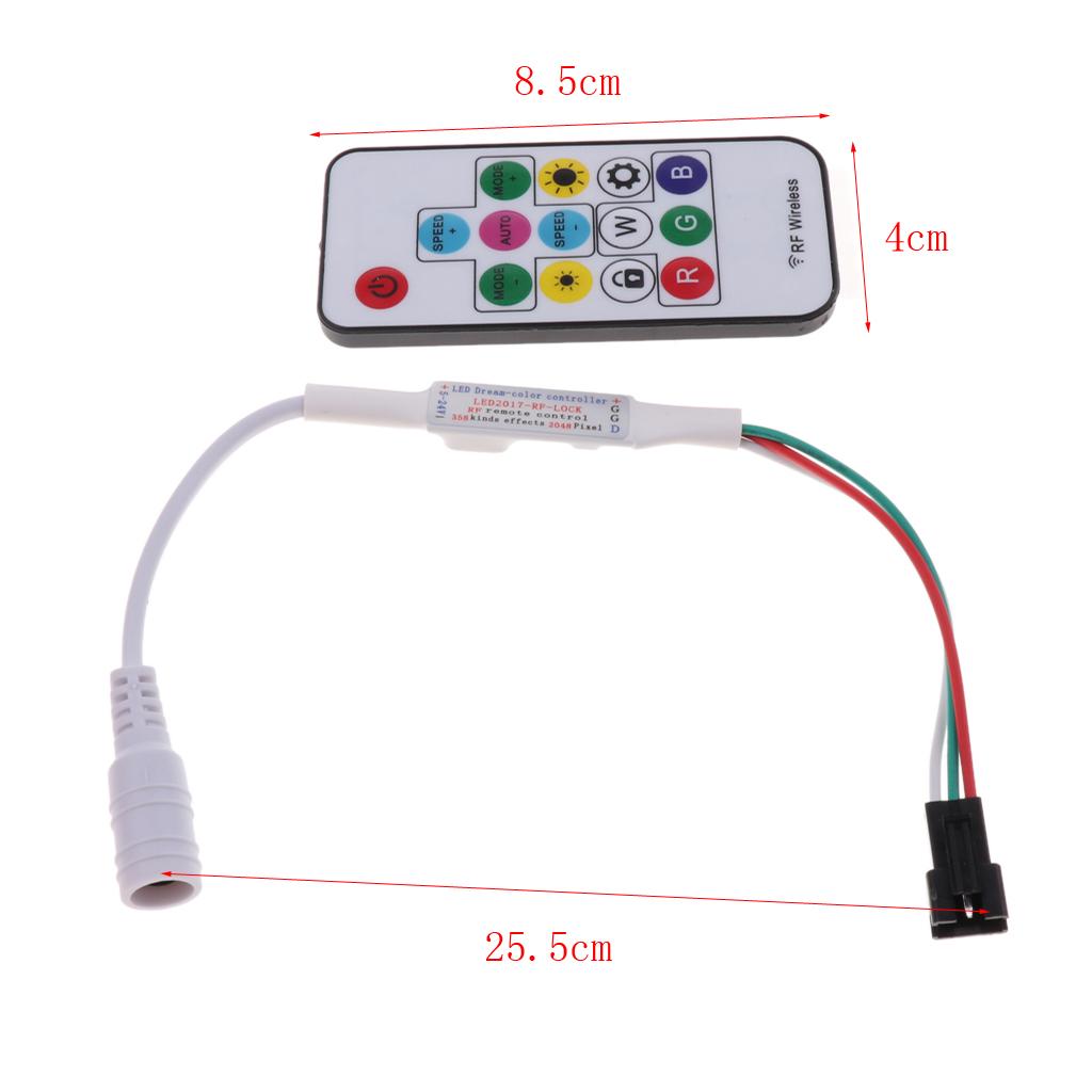 DC 5-24V RF Mini Wireless Remote Controller Dimmer For LED Strip Light
