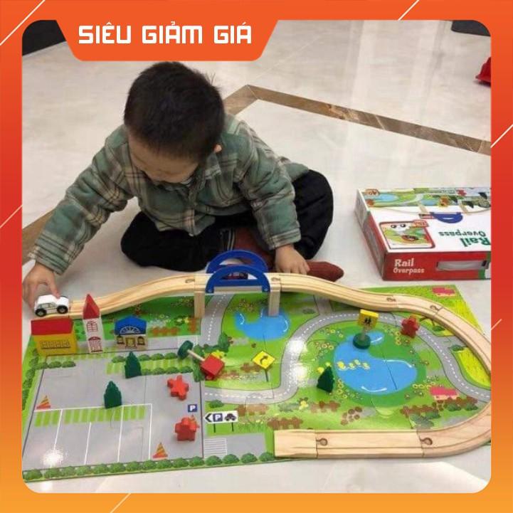 GIÁ SỐC- -HOT- Bộ mô hình công trình giao thông thành phố bằng gỗ siêu đẹp