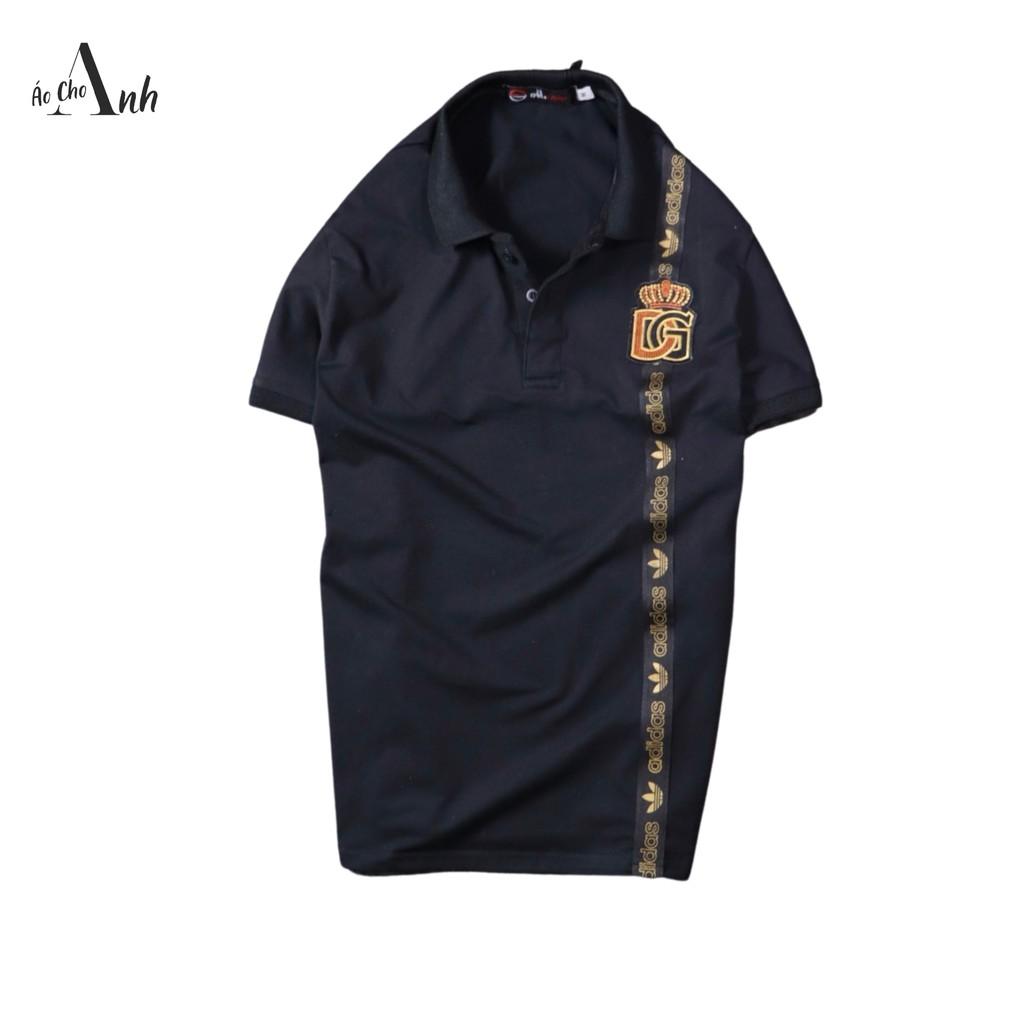 Áo thun nam tay ngắn có cổ ACA - 045 logo DG phối dọc áo cực kỳ nam tính thời trang nam Hàn Quốc