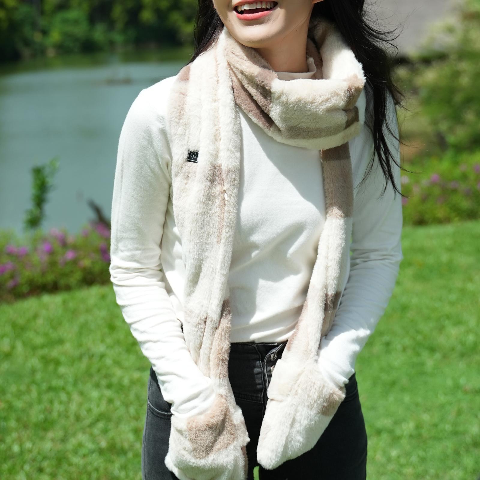 Winter Heating Scarf, Warm Washable Neck Heating Pad for Skiing Camping Women Men