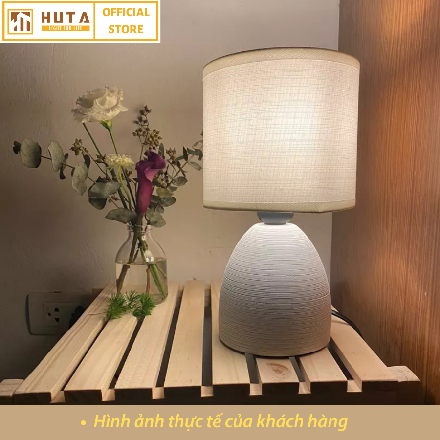 Đèn Ngủ HUTA Light For Life S2 Gốm Sứ Hiện Đại, Decor Trang Trí Phòng Ngủ, Điều Chỉnh Độ Sáng, Đèn Vàng Bóng LED Tiết Kiệm Điện