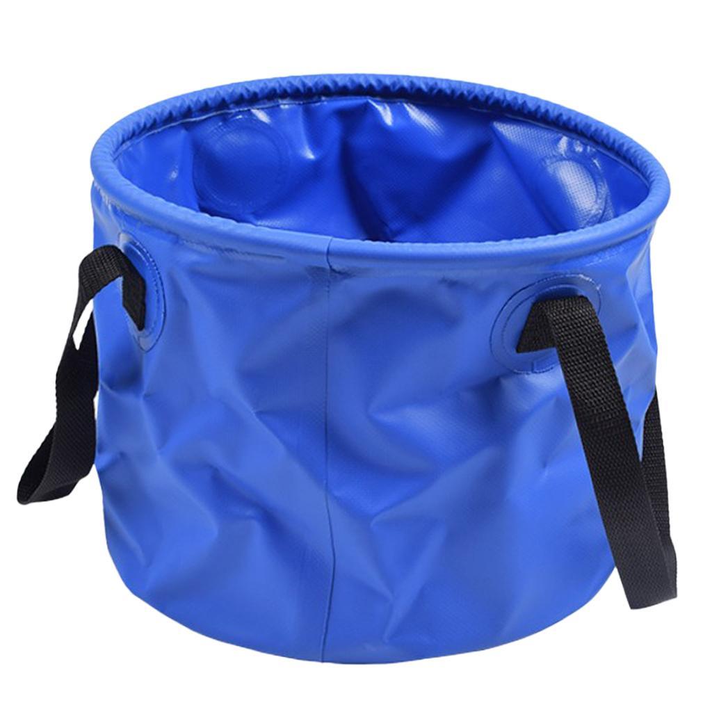 2pcs Collapsible Water Bucket Pail Wash Basin Outdoor Water Carrier Bag