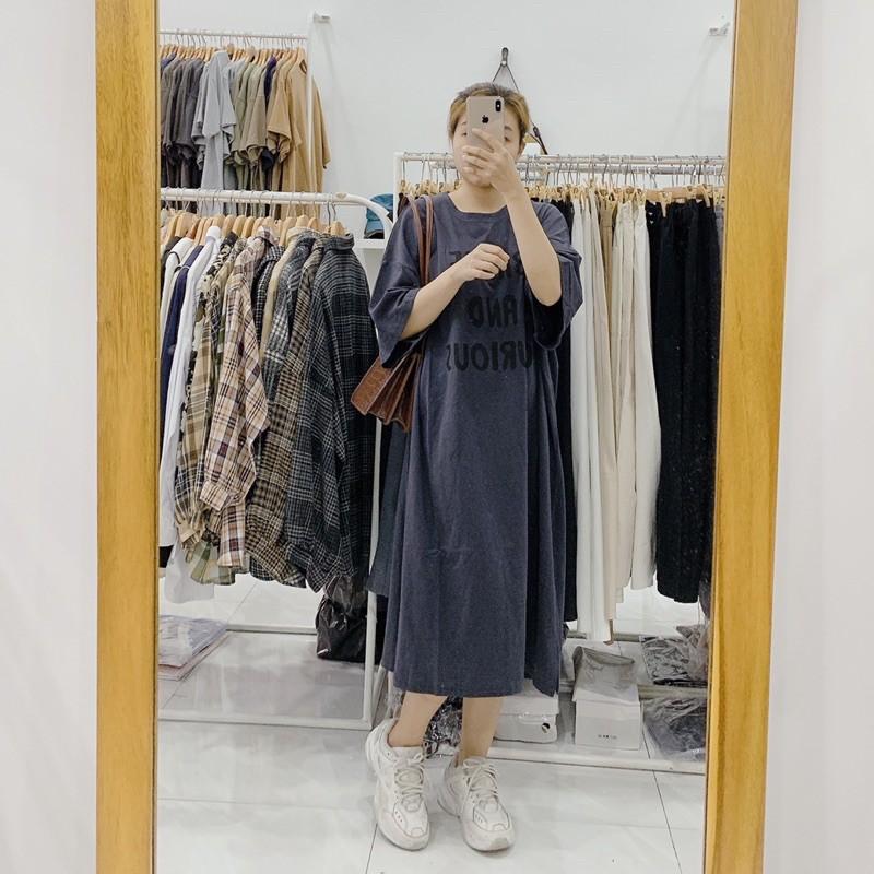 váy thun cotton suông rộng oversize