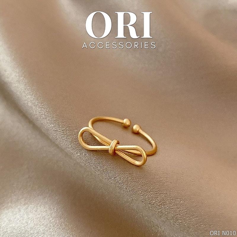 Nhẫn nữ Freesize hình nơ Emma đơn giản tinh tế ORI ACCESSORIES N010