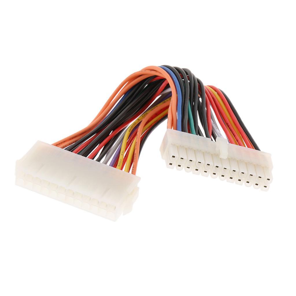 24 pin  Male to Female Motherboard Extension Power Supply Cable 200mm