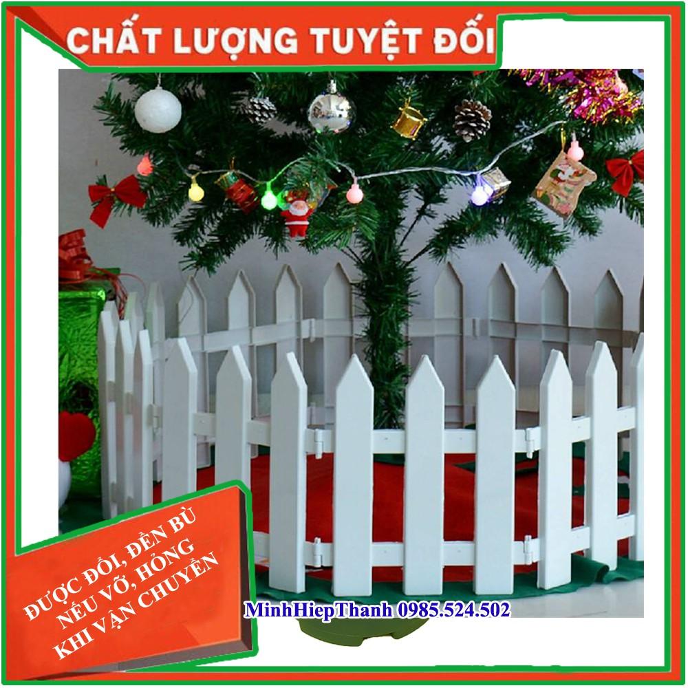 Hàng rào lắp ghép cao 20cm trang trí cây thông Noel, cây đào, sân vườn