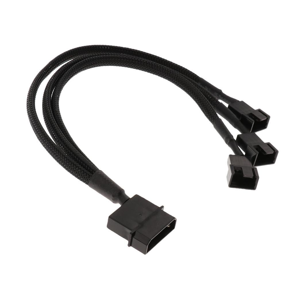 2-5pack 3Way 3/4 Pin Y Splitter Adapter Cable for CPU PC Case PWM Fan 270mm