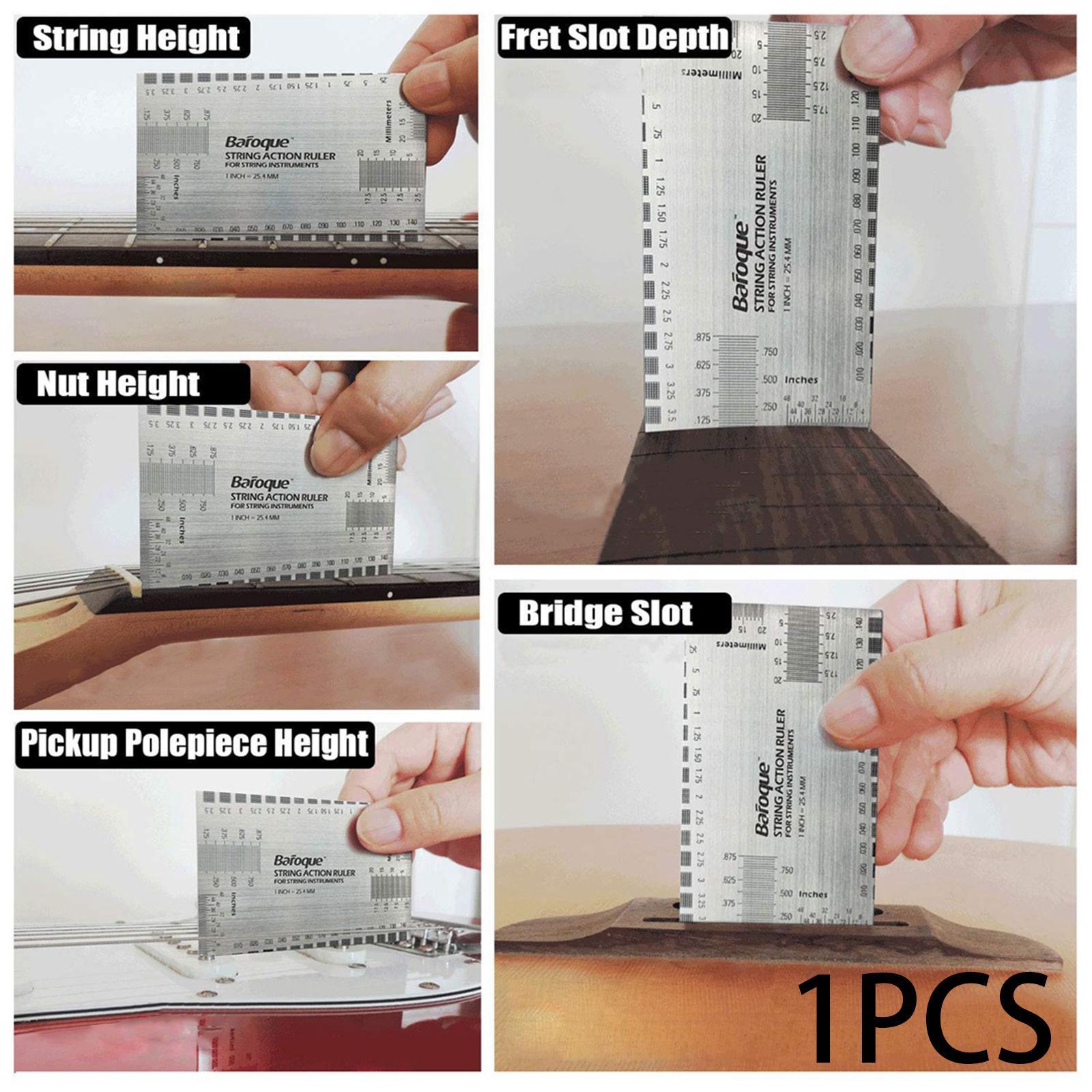 String Action Gauge Ruler Measuring Tool for Mandolin Ukulele