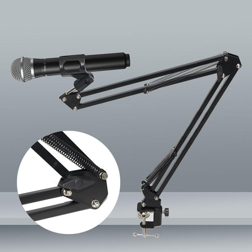Adjustable Mic Stand Smartphone Video Mount Arm Phone Holder Stand