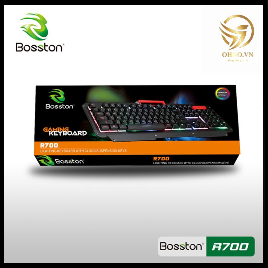 Bàn Phím Có Dây Gaming bosston R700 Bàn Phím Máy Tính Chơi Game Đèn Led Giả Cơ hàng chính hãng