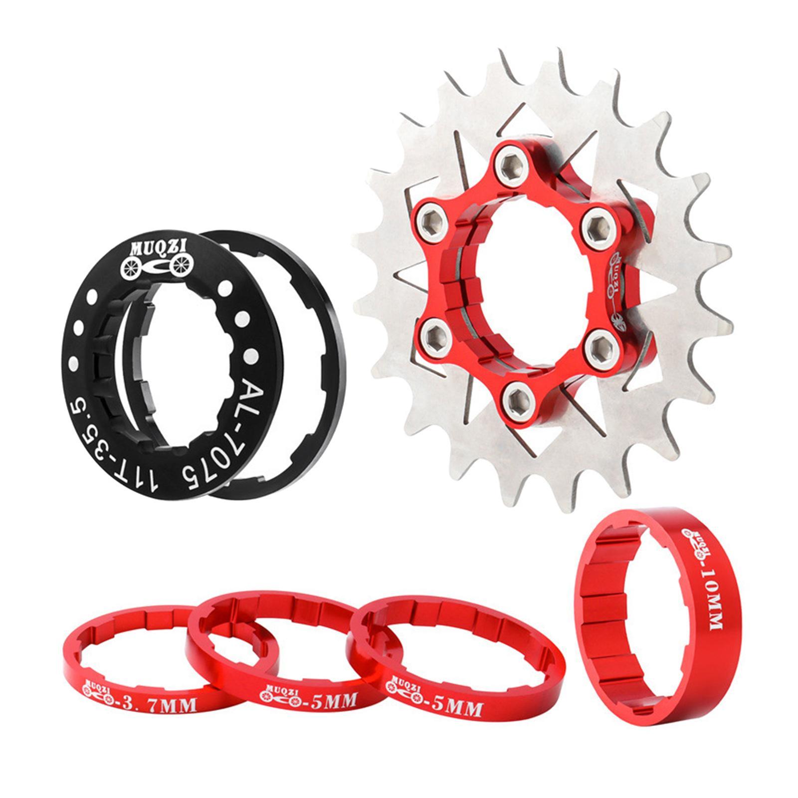 Single Speed Cassette Set Sprocket Bike Adapter Hub Refit Parts