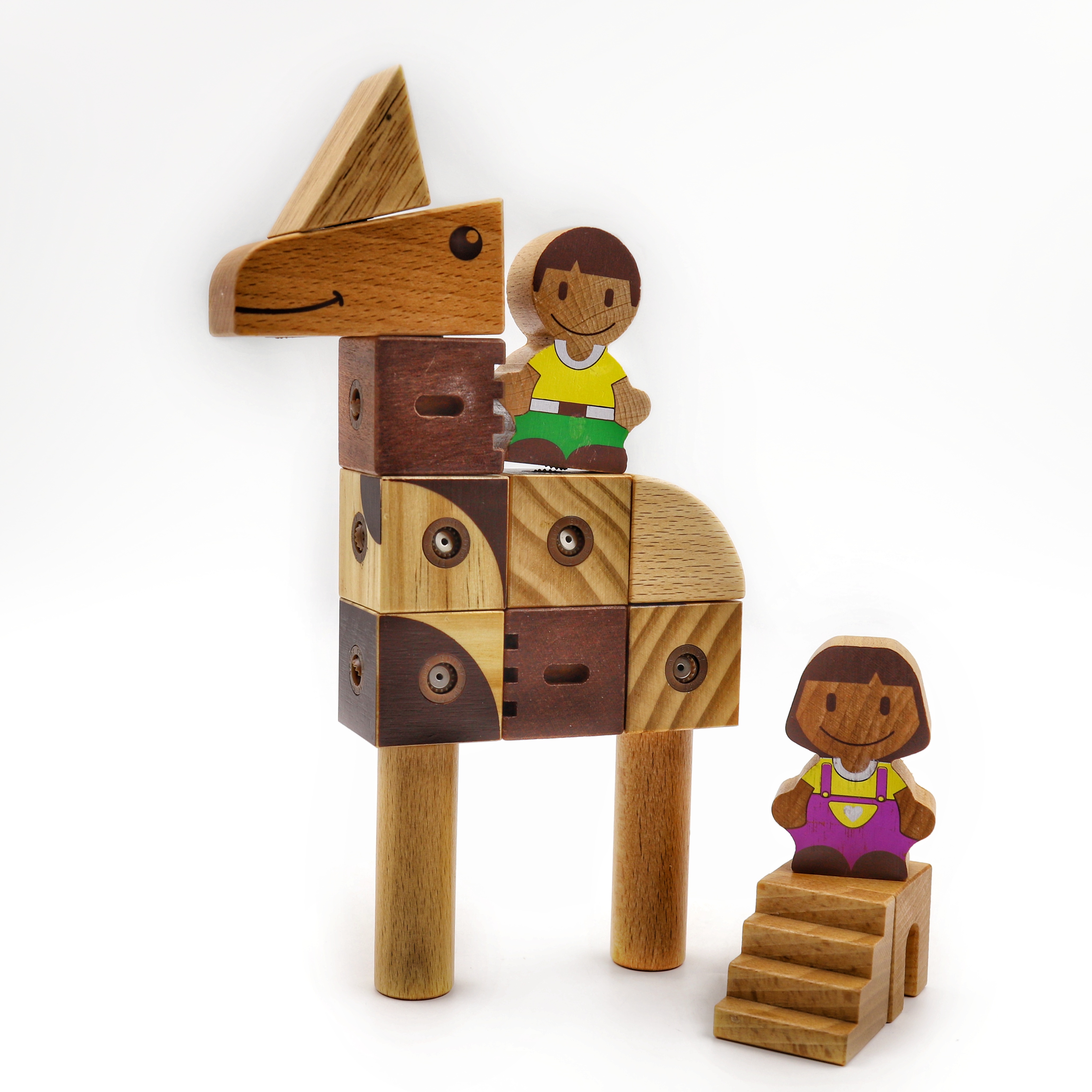 Bộ đồ chơi gỗ lắp ráp mô hình cao cấp cho bé
