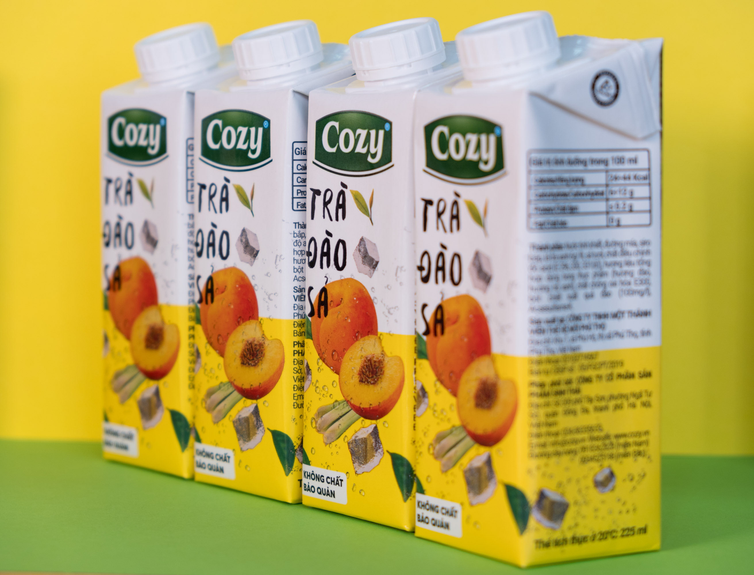 Trà Đào Sả Cozy - lốc 4 Hộp