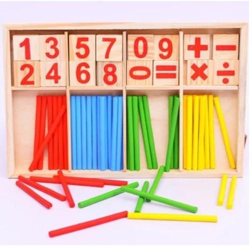 GIÁ SP MỚI Đồ chơi bảng tính toán học gỗ - bảng tính que cho bé