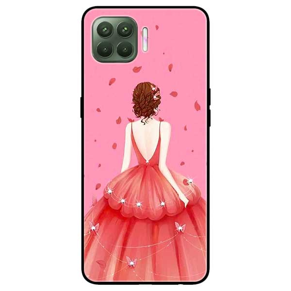 Ốp lưng dành cho Oppo A93 - F17 Pro mẫu Cô Gái Váy Hồng