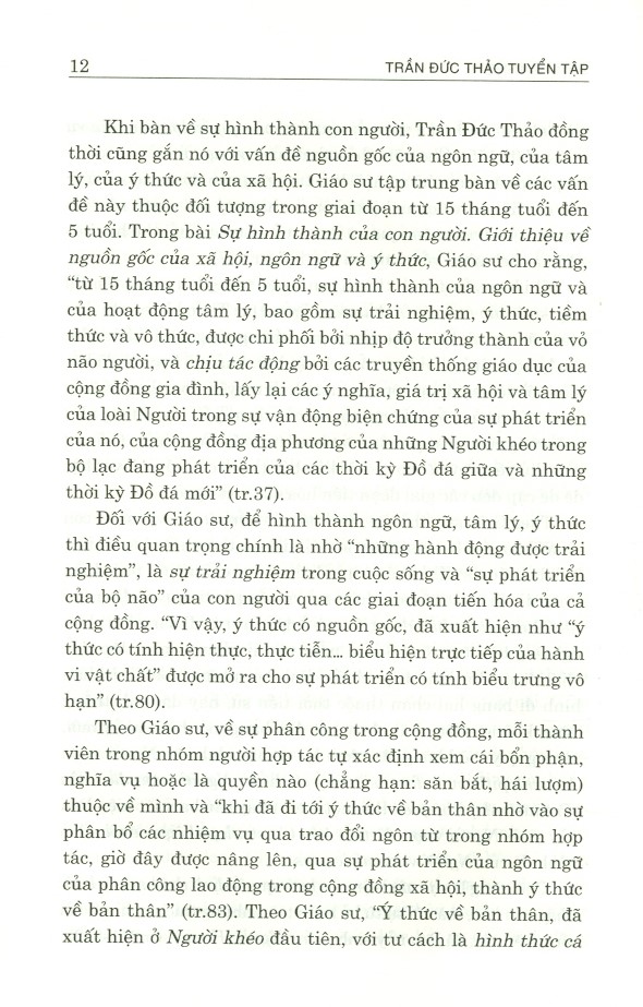 Trần Đức Thảo Tuyển Tập, Tập III (1986-1993)