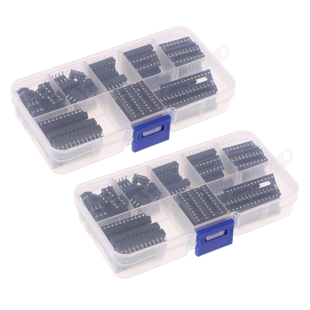 2 Bộ Đôi Hàng Nhúng IC Ổ Cắm Cổng Kết Nối Bộ Chuyển Đổi Assortment Bộ Mỏ Hàn Loại