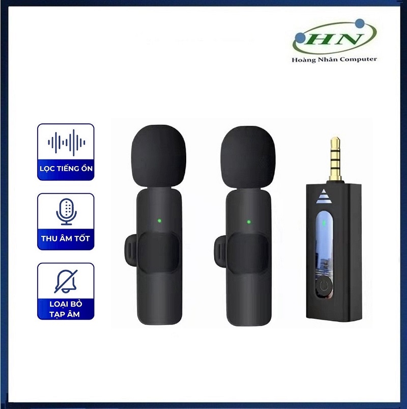 MICROPHONE KẸP ÁO KHÔNG DÂY 2 MICRO K35-2 - HN