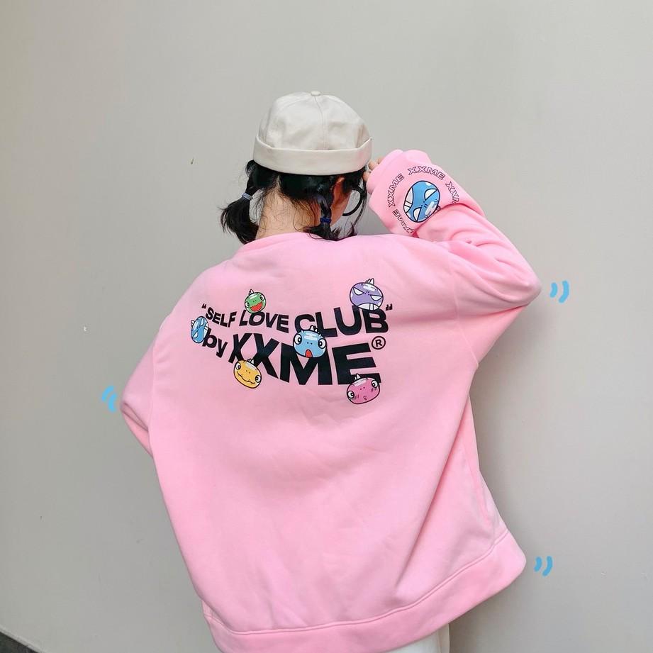 Áo khoác nỉ SLC Cardigan khủng long RAWR màu hồng XXME