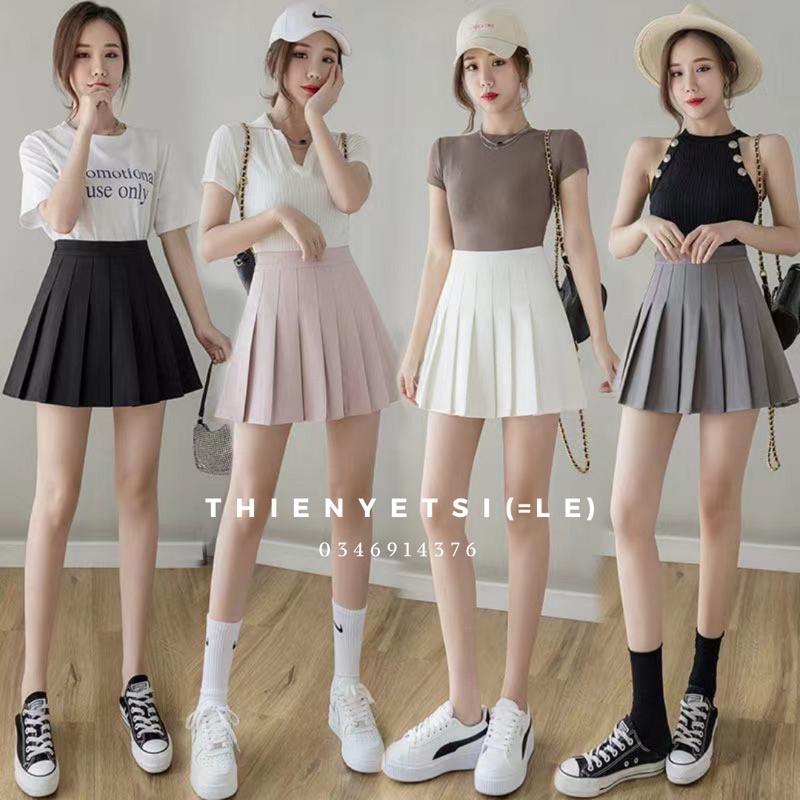 Chân váy xếp ly Tennis Skirt Chữ A Dáng Ngắn Thiết kế xếp ly đẹp rực rỡ