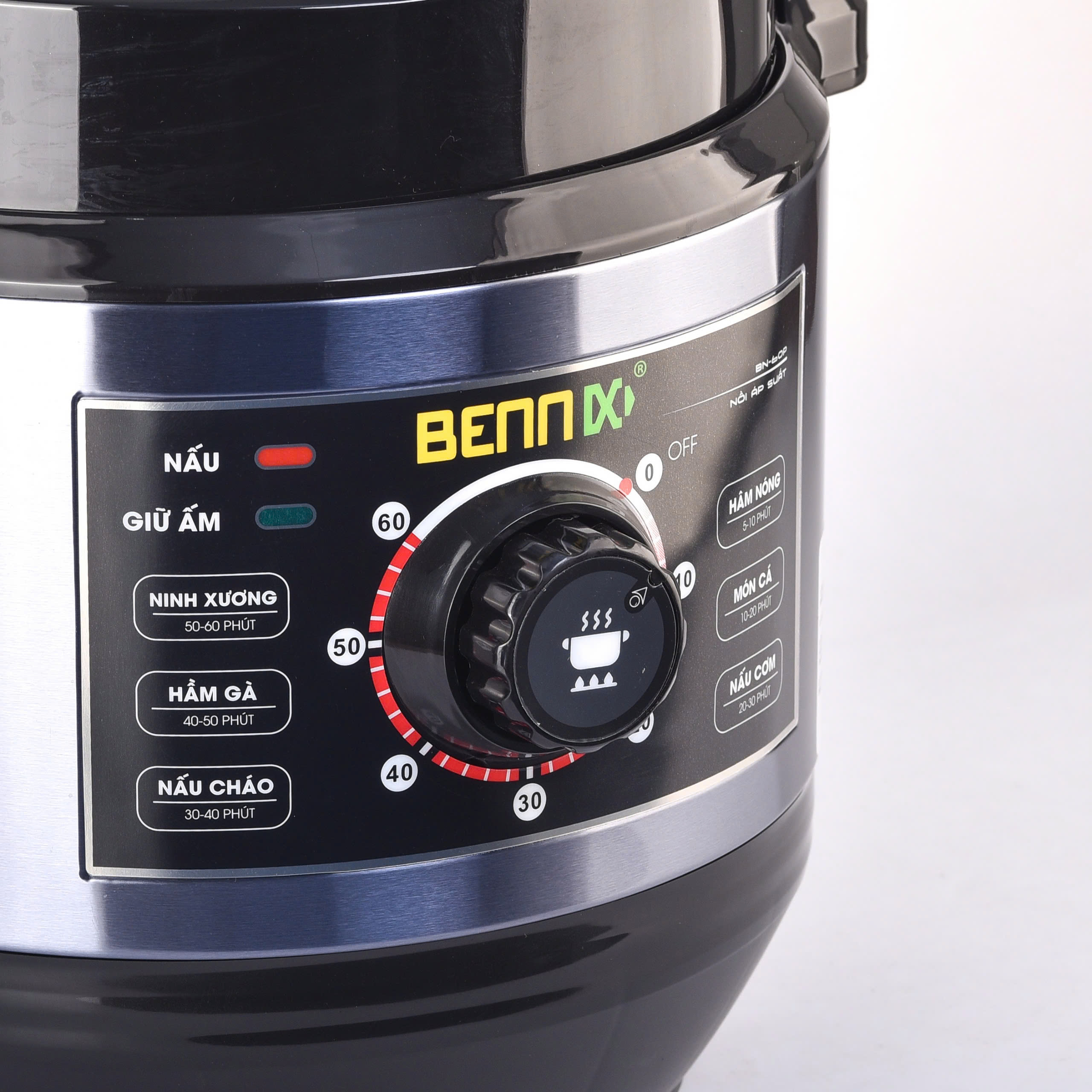 Nồi Áp Suất Điện Lòng Niêu Bennix BN- 60P Dung Tích 6L, Nồi Điện Nấu Đa Năng Hầm Xương Kho Cá Nấu Cơm Nấu Cháo- Hàng Chính Hãng