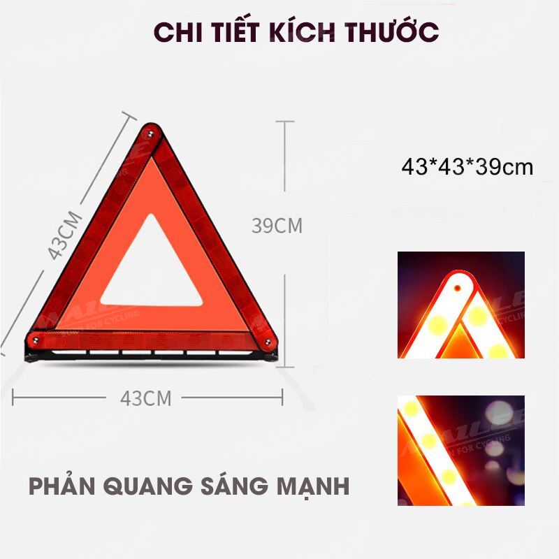 Bộ Tam Giác Phản Quang Cảnh Báo Và Áo Phản Quang sử dụng đậu đỗ khẩn cấp, sửa chữa trên cao tốc an toàn ban đêm LA6003 & LA6005 Mai Lee