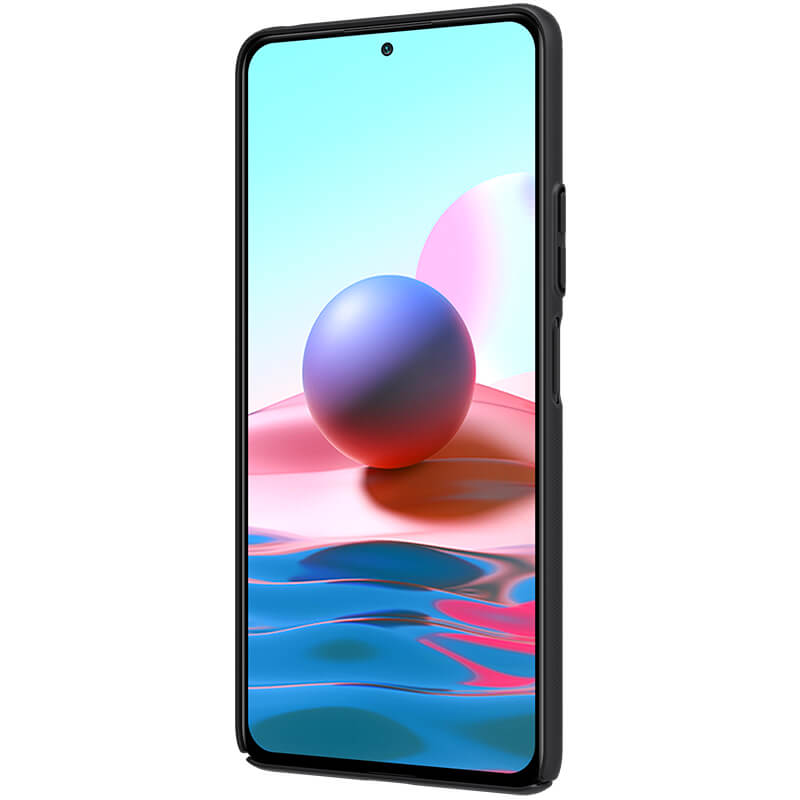 Ốp lưng cứng Nillkin cho Xiaomi Redmi Note 10 4G, Redmi Note 10S / Xiaomi Redmi Note 10 Pro 4G, Redmi Note 10 Pro Max tặng kèm kệ đỡ điện thoại - Hàng chính hãng