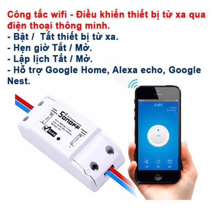 Công tắc wifi - Công tắc điều khiển từ xa qua mạng wifi cho Nhà thông minh - Sonoff Basic R2