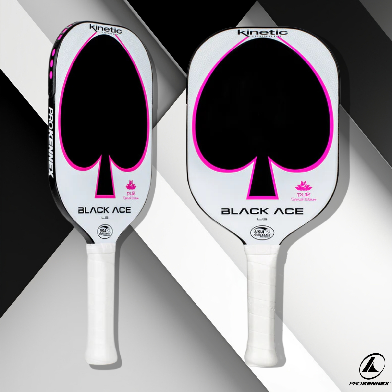 Vợt Pickleball ProKennex Black Ace Long Grip carbon chất lượng chính hãng tặng kèm túi đựng Bảo hành 9 tháng