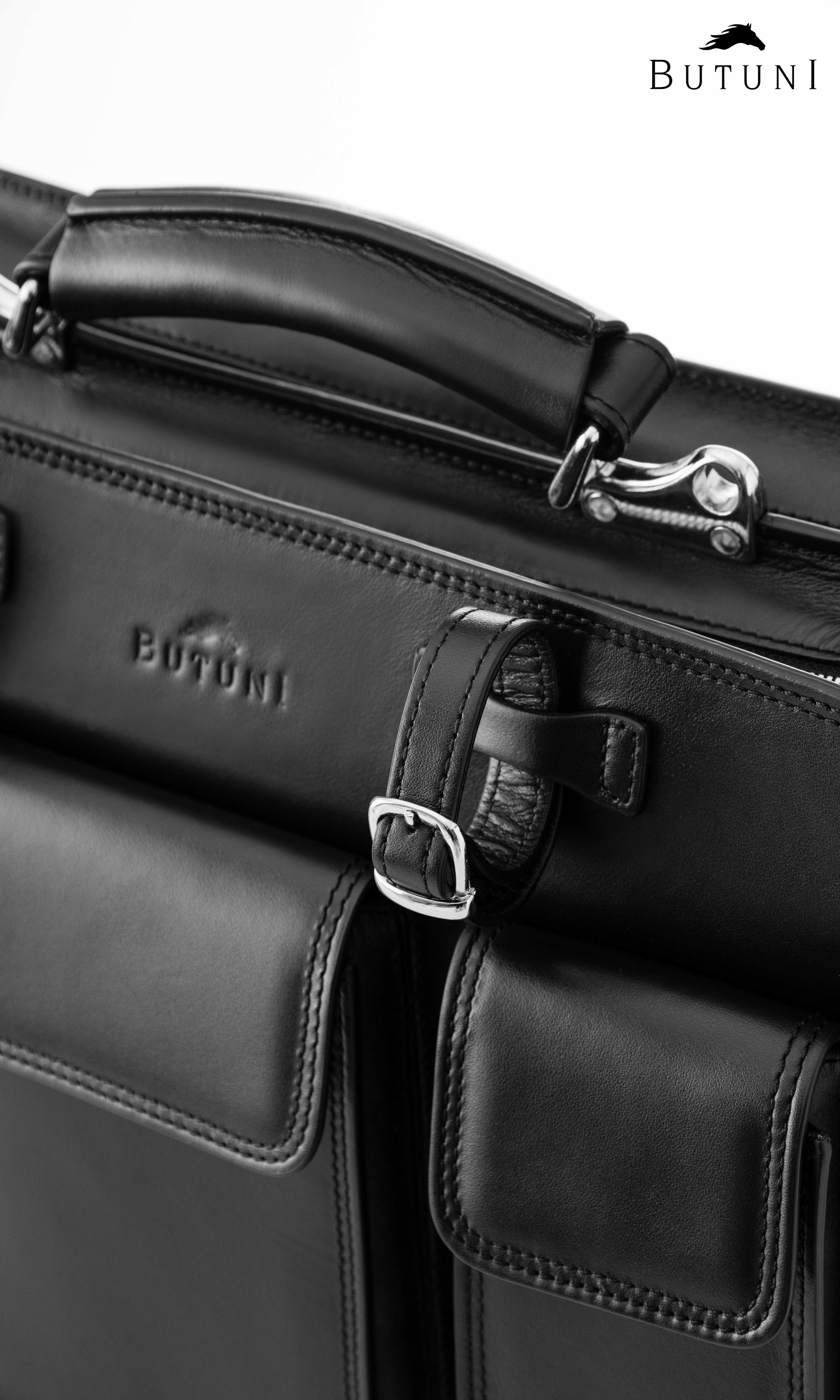 Cặp xách nam da thật cao cấp Butuni Businessman Briefcase