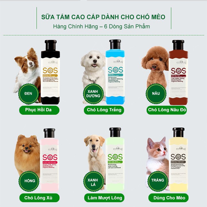 Sữa Tắm Sos 530ml Cho Chó Mèo Lưu Hương Thơm 7 Ngày