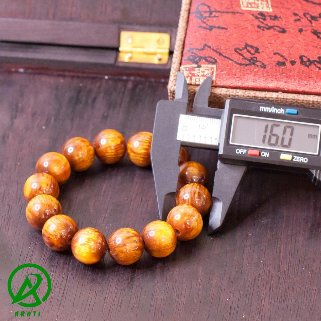 Vòng phong thủy gỗ hải liễu 16 ly - Hợp mệnh Kim - Thủy - Mộc V204-16-Kèm Vòng Gỗ Bách Xanh