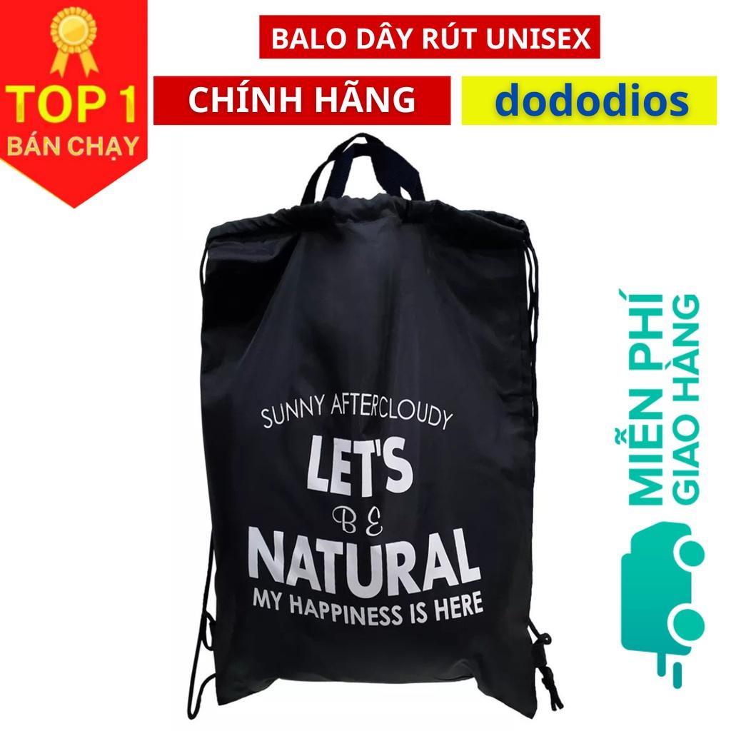 Balo dây rút unisex gấp gọn vải dù chống thấm nước - Chính hãng dododios