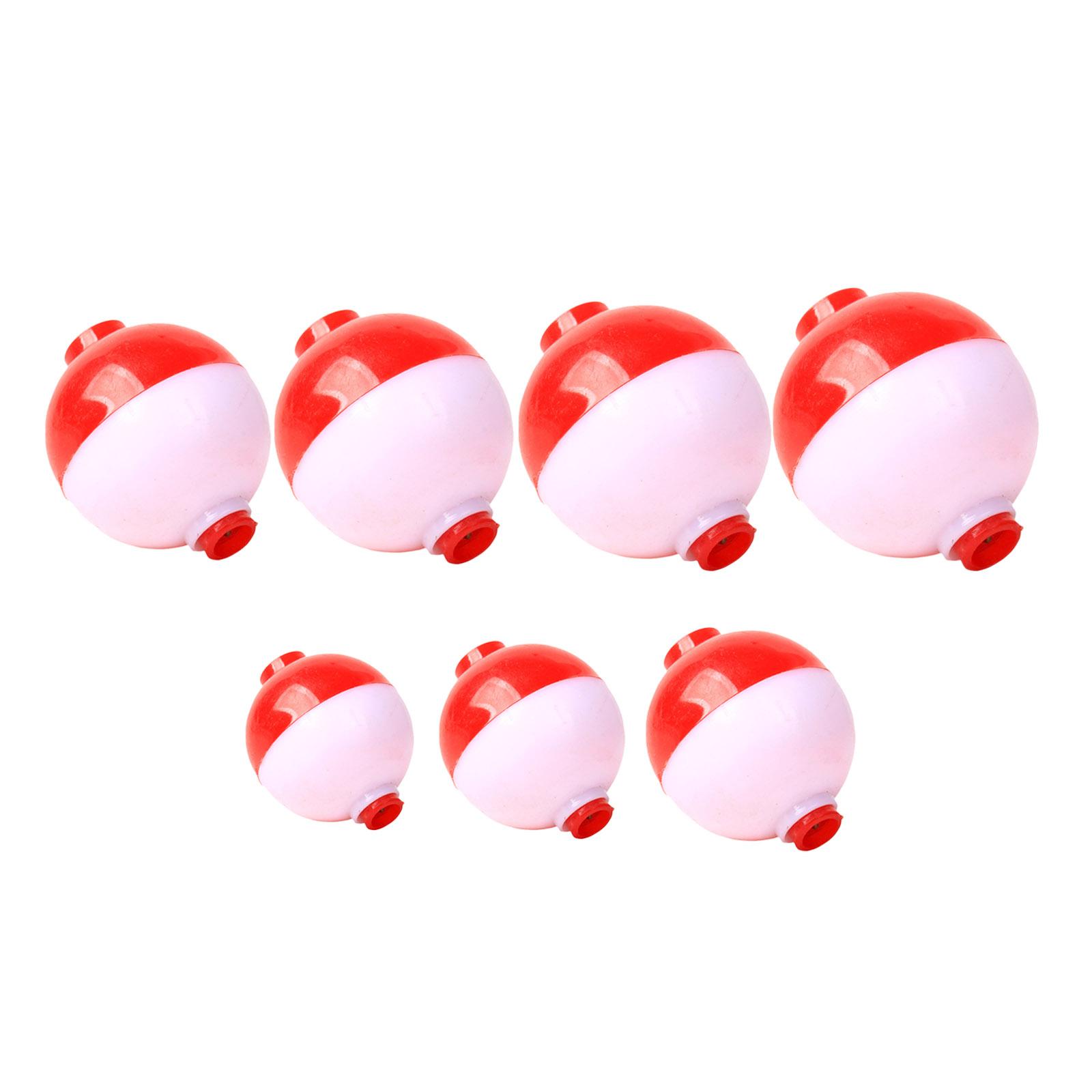 10 Pack Bobber Bulk Hard Plastic Fishing Float, Fishing Bobbers Snap-on Floats, Red and White