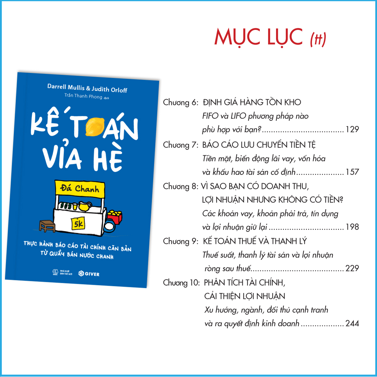 Sách - Kế Toán Vỉa Hè - Thực Hành Báo Cáo Tài Chính Căn Bản Từ Quầy Bán Nước Chanh - GIVER - NHBook