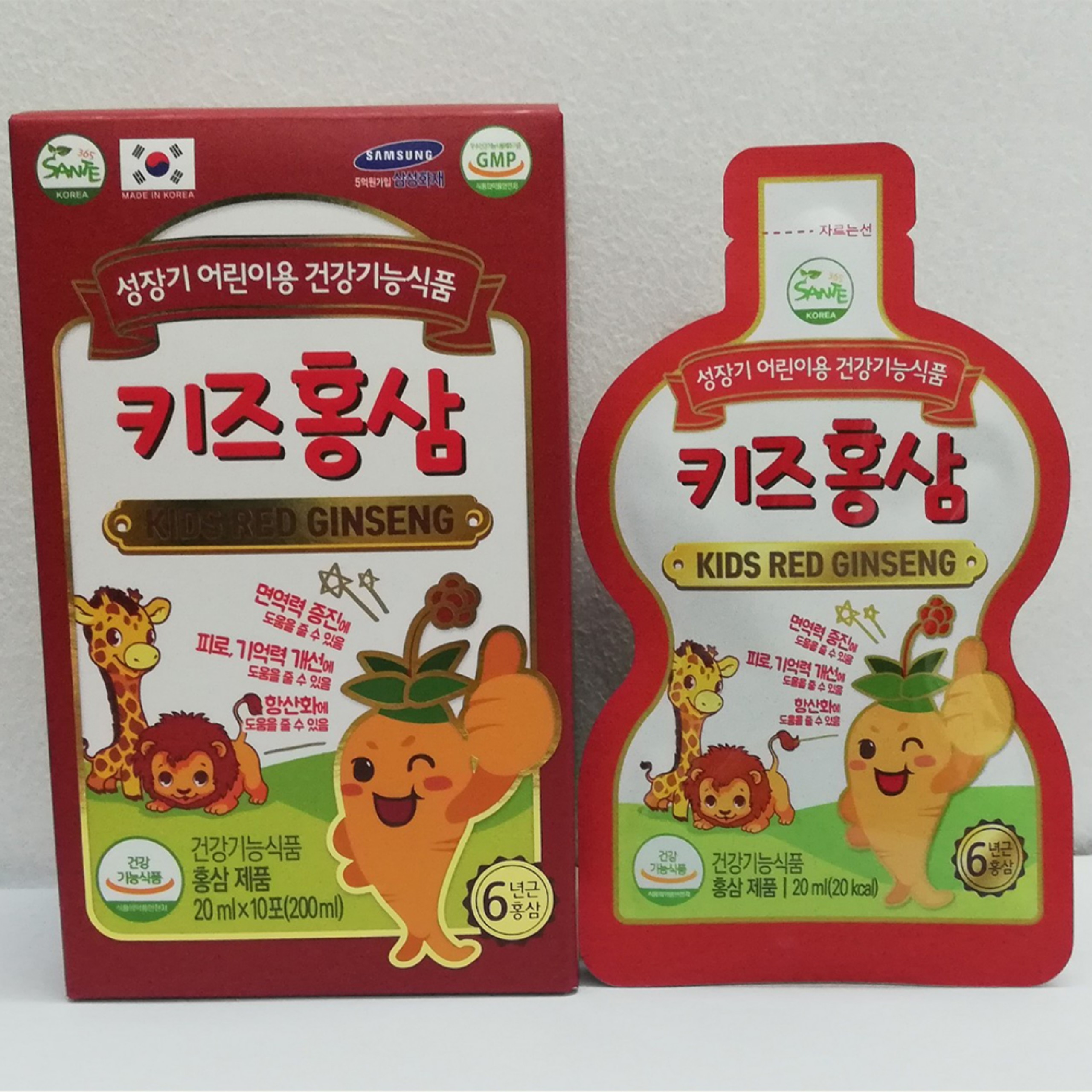 Sante365 - Sâm Trẻ Em Red Kid Ginseng 1 Hộp 10 gói