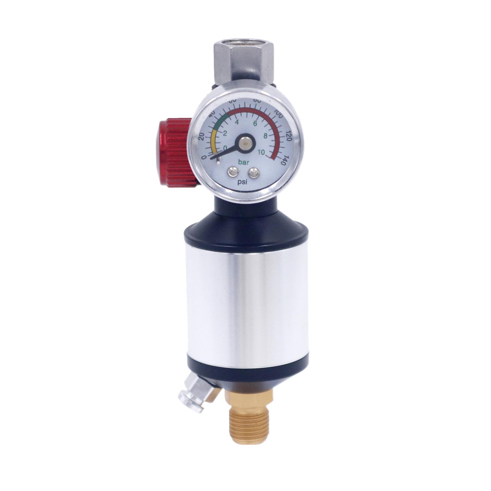 3 Pieces Spray Gun Regulator Gauge with Air Filter Oil Water Separator Tool